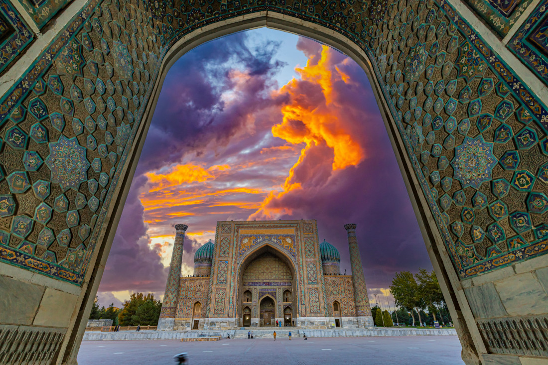 Place du Régistan à Samarkand, Ouzbékistan